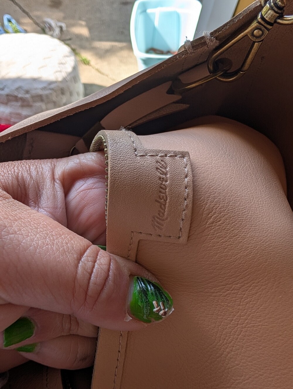 Madewell Beige Large  Leather Crossbody Bag